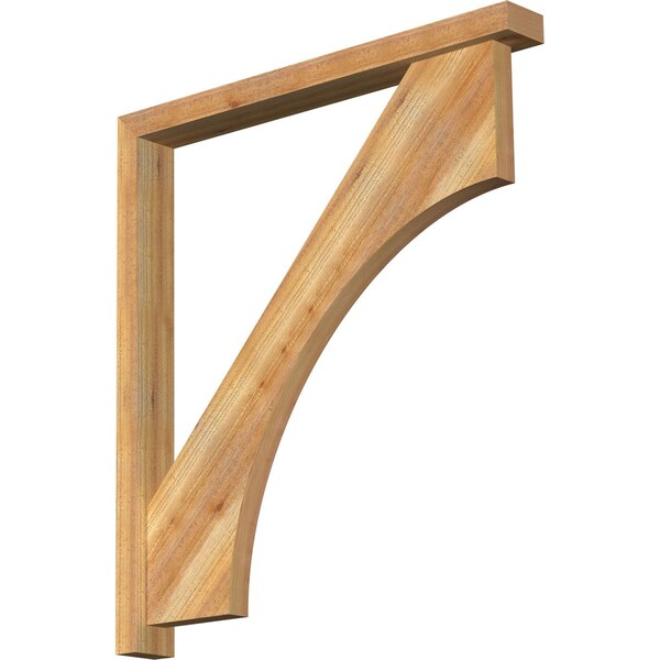 Ekena Millwork Westlake Block Rough Sawn Bracket w/ Offset Brace, Western Red Cedar, 4"W x 36"D x 40"H BKT0402X36X40WTL05RWR - main